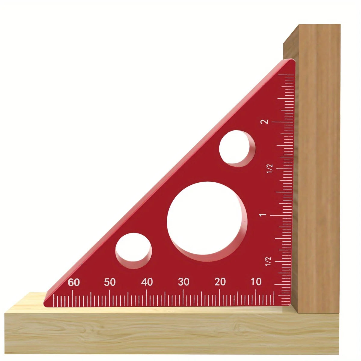 Aluminum Right Angle Ruler Woodworking Ruler Triangle Ruler Scales Machinist Carpenter's Square Height Measuring Tools Gauge