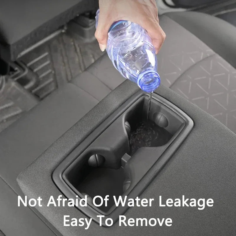 Car Water Cup Storage Box Rear Row Armrest Water Cup Holder Fit For Toyota RAV4 Highlander Kluger Harrier Venza Accessories