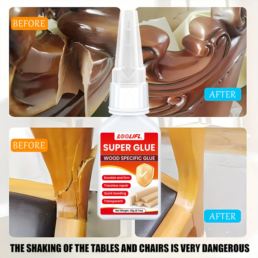 7PCS LOOLIFL 20ml Instant Strong Super Glue Universal Superglue Mighty Instant Glue for Resin Ceramic Metal Glass wood Fast Dry