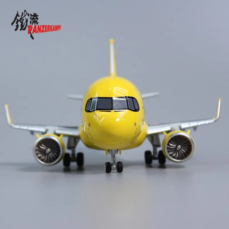 2026 Panzerkampf Cartoon Airplane Model Full Alloy 70102PP Airbus A321NEO Spirit Airlines Display Model For Aviation Enthusiasts