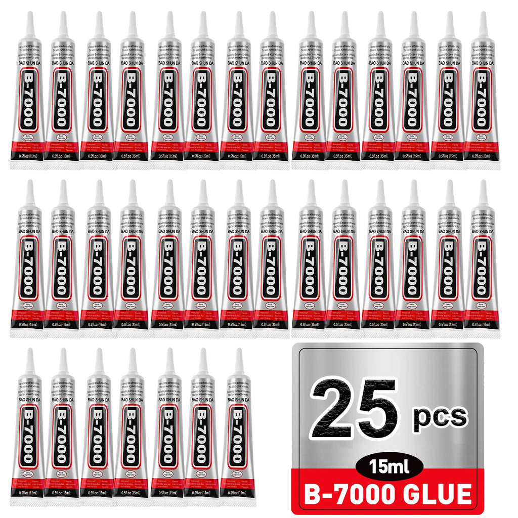 20PCS 15mL B-7000Car Emblem Repair Adhesive,strong transparent adhesive suitable for loose tail emblems, metal badges, plastic .