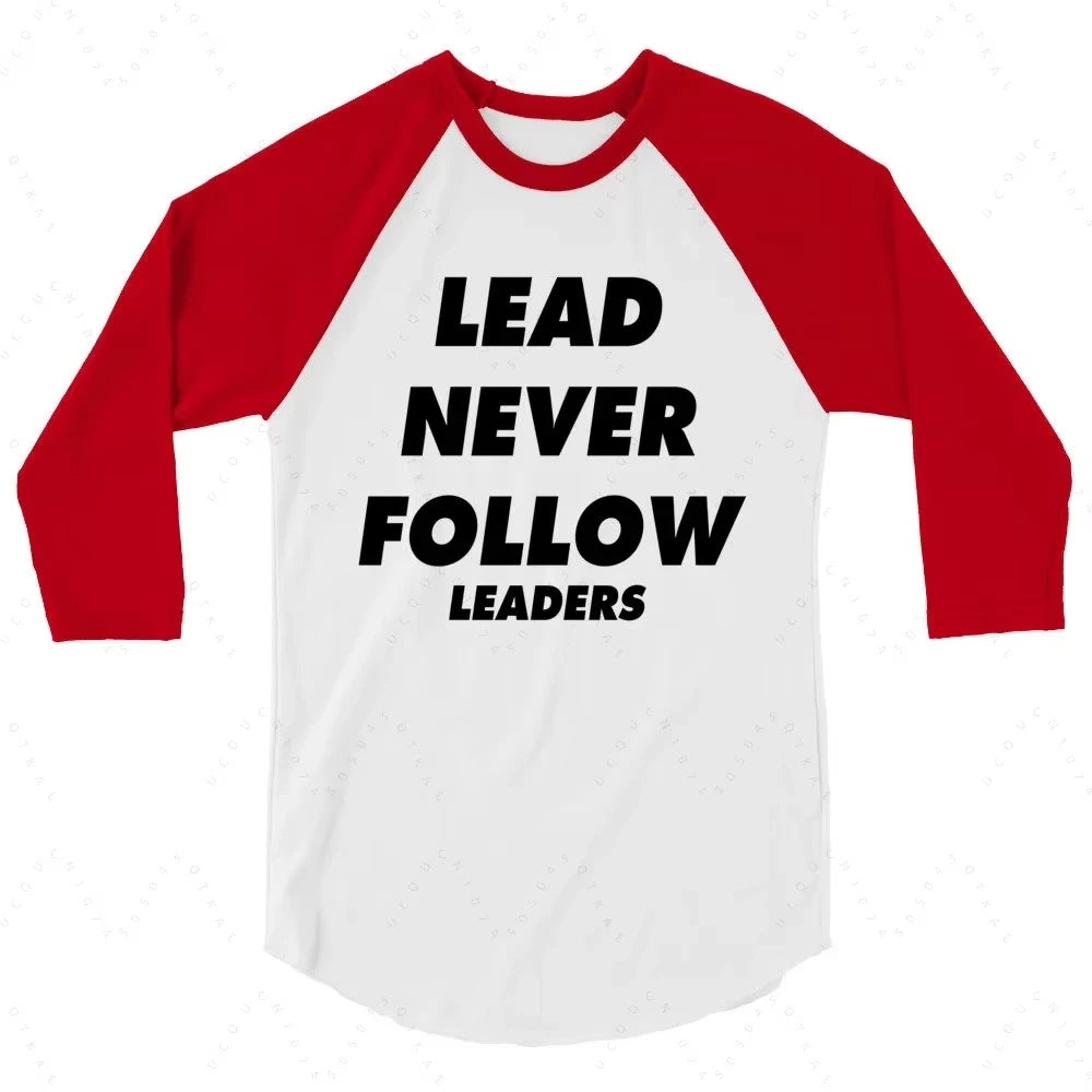 New 2026 Lead Never Follow Leaders 3D Printed Unisex Casual T Shirt Harajuku Street Round Neck Long Sleeve Fashion Top Men Women