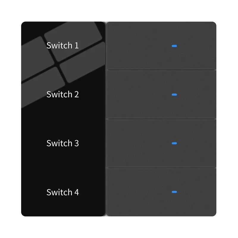 Tuya Smart Life Zigbee Smart LED Display Switch Supports Multi Language Settings APP Remote Control AI Voice Control AC100-240V