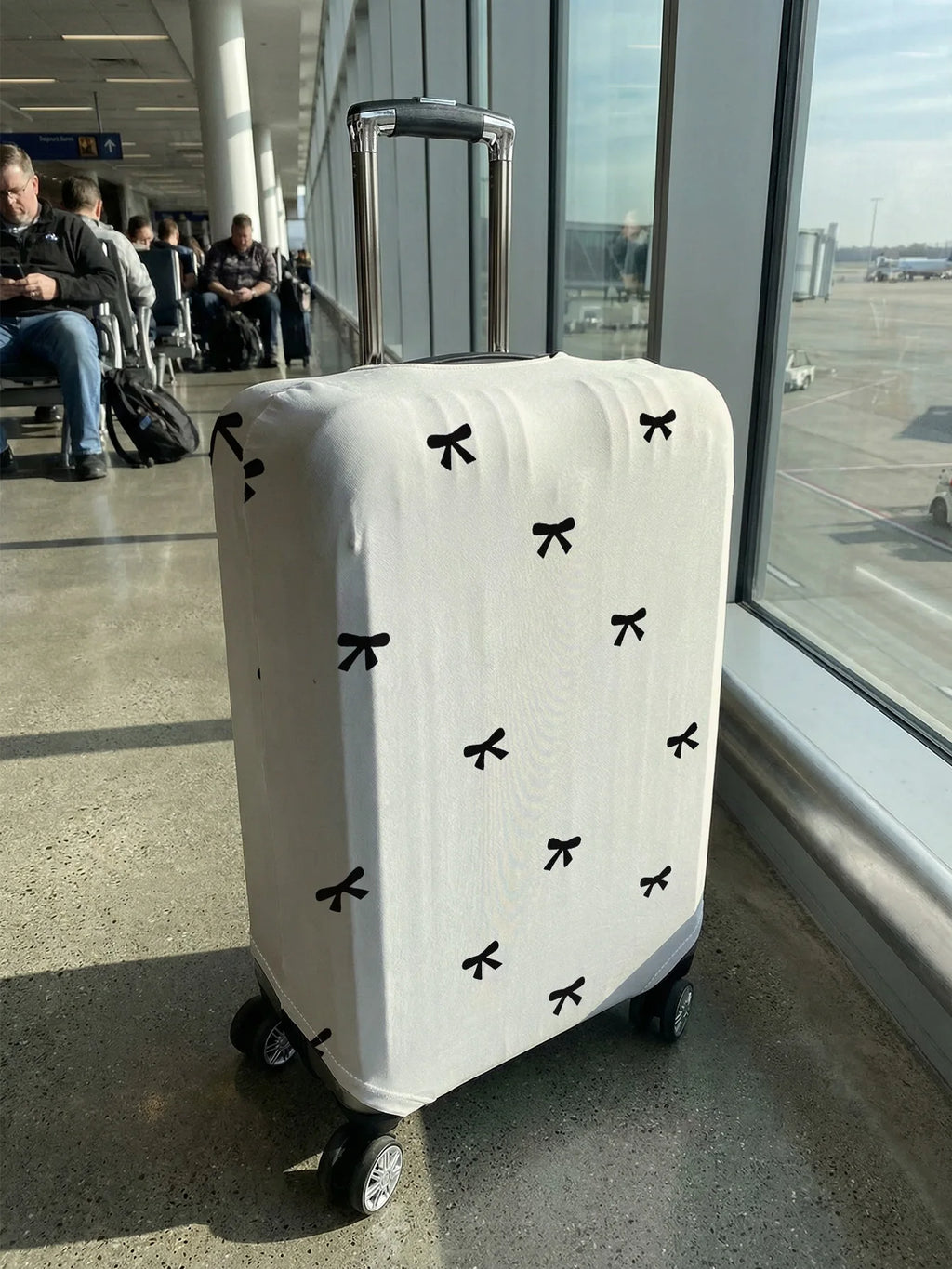Bow printed luggage protection cover, suitable for 18-32 inch luggage covers, luggage handle gloves, travel accessories