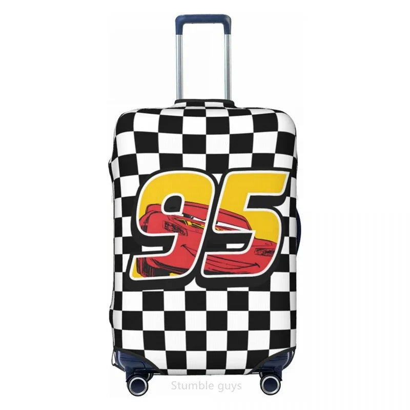 Travel Suitcase Cover Car Pattern Elastic Material Fits 18-32 Inch Luggage Durable Anti-Scratch Dustproof Washable Protector