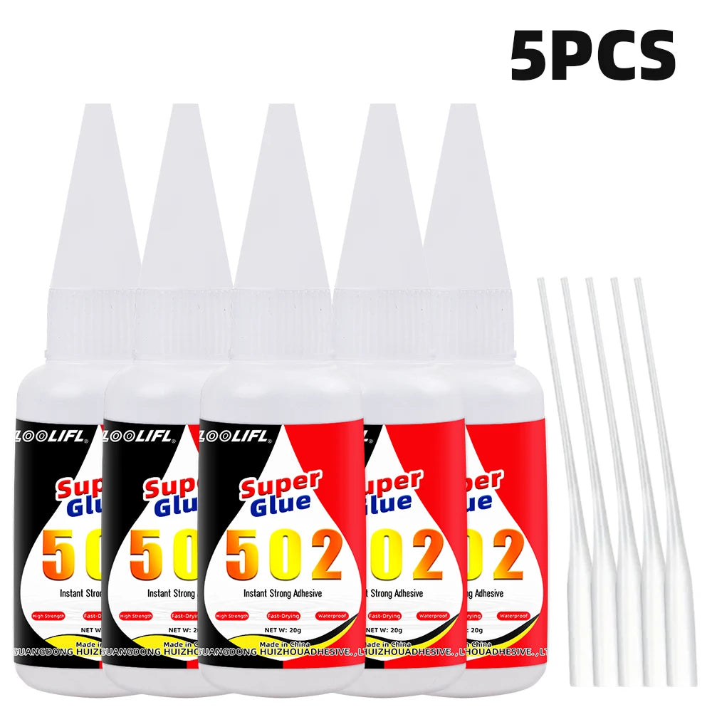 LOOLIFL cyanoacrylate 502 Super Glue 20g Instant Strong Adhesive Fast Drying Waterproof Glue for Metal Plastic Wood DIY Repair