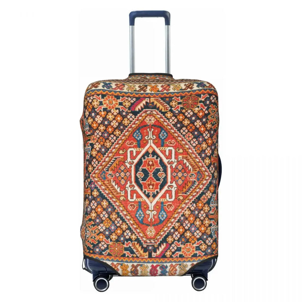 Vintage Turkish Kilim Suitcase Cover Washable Bohemian Geometric Diamond Tribal Ethnic Art Luggage Covers Protector