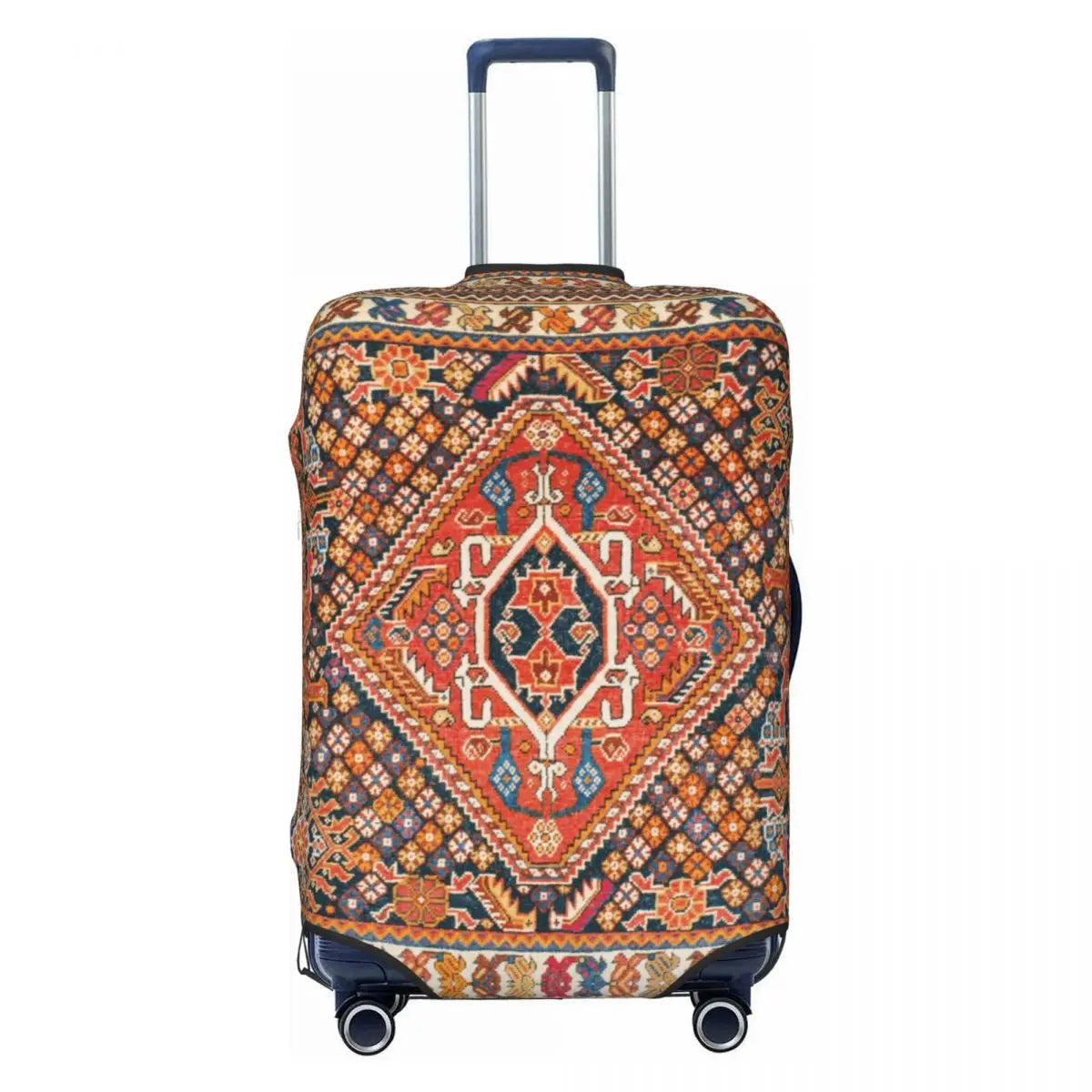 Vintage Turkish Kilim Suitcase Cover Washable Bohemian Geometric Diamond Tribal Ethnic Art Luggage Covers Protector