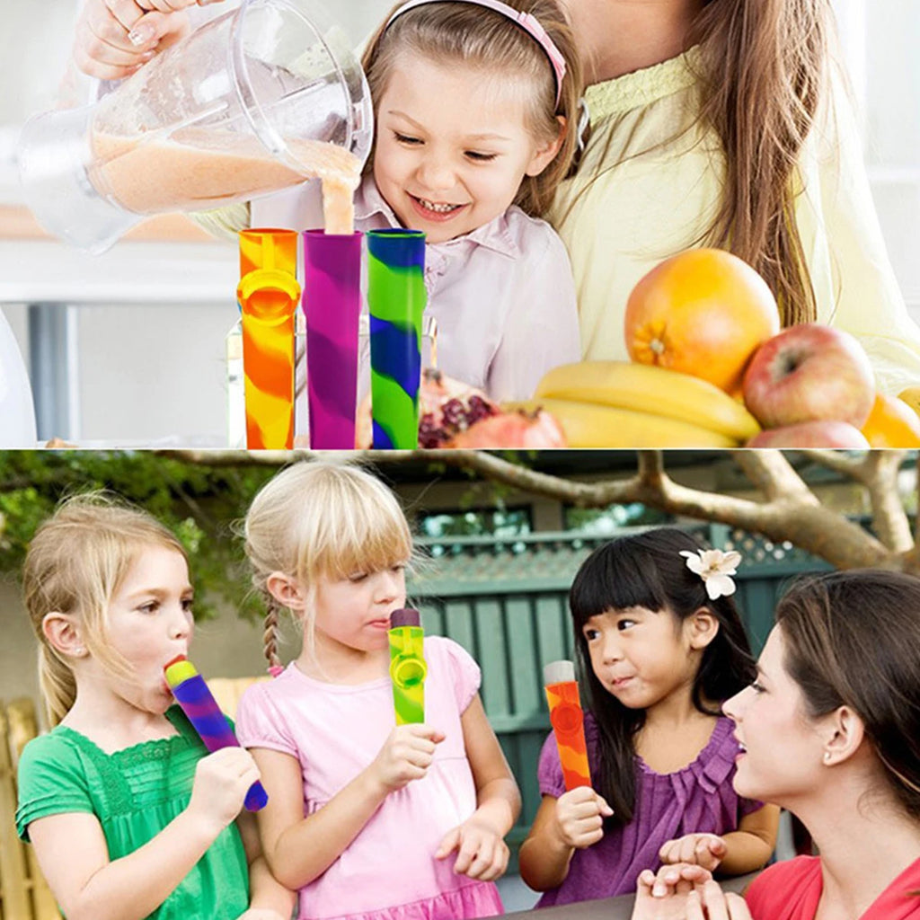 6-24pcs Popsicles Molds DIY Popsicle Maker Summer Ice Cream Yogurt Jelly Ice Pop Mold Freeze Cream Maker Kitchen Tool Accessory
