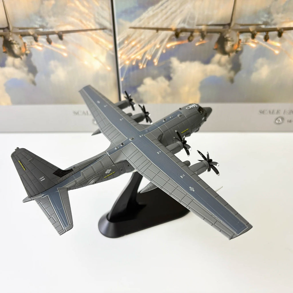 1/200 Scale AC130 Air Gunship Heavy Ground Attack Aircraft Diecast Metal Airplane Plane Model Collection Gift