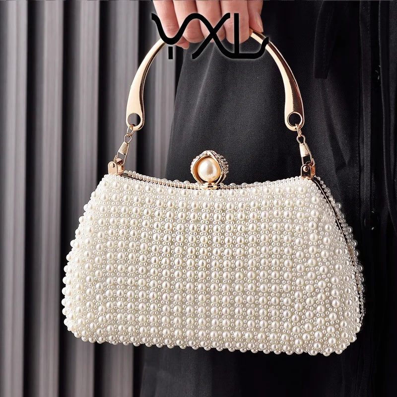 Pearl Handheld Wedding Wedding Birthday Party Evening Bag Pearl Wedding Clutch - Handheld Crossbody Bag for Birthday Banquets