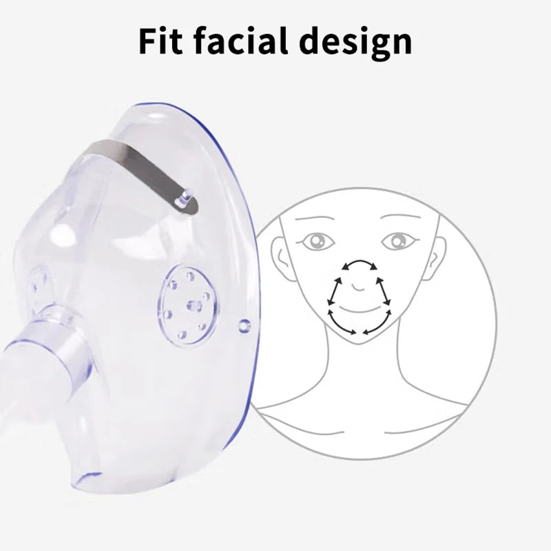 Hot! Hot！Adult Oxygen Mask With Tube Disposable Face Mask Shield Nebulizer Conduit Adult Oxygen Mask
