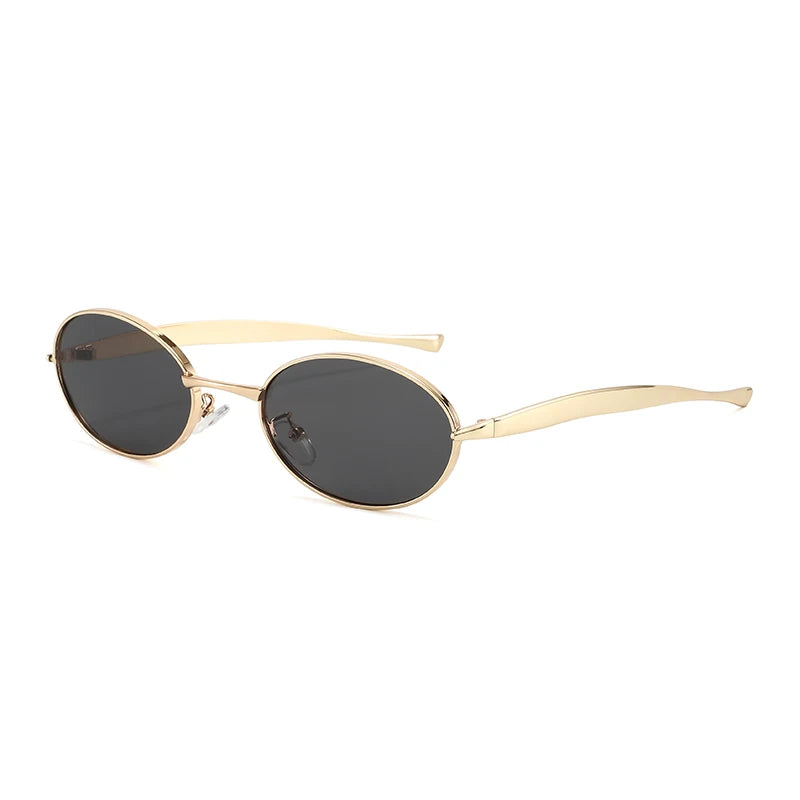 Hiking 1/3pcs New Small Oval Anti Light Glasses 2025 Women Y2K Metal Frame Luxury Brand Shades Fashion Punk Popular Eyewear