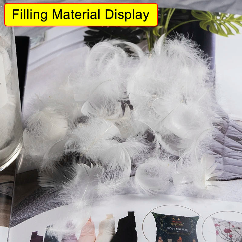 30x50 40x60 50x50cm 100% Cotton Goose Down Pillow Backrest Seat Sofa Chair Sitting Waist Footrest Bed Cushion Pad Pillow Filling