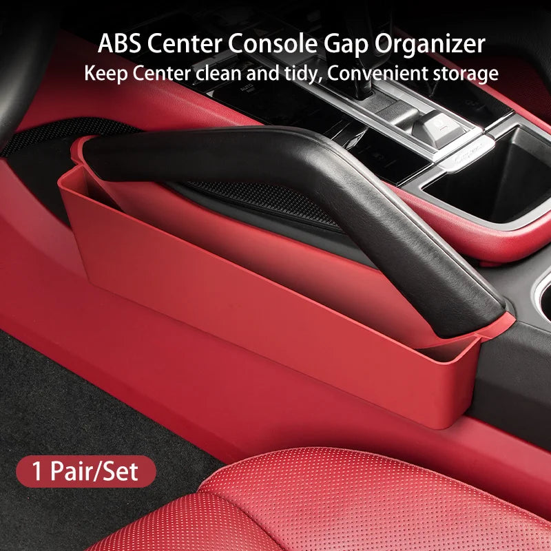2PCS Center Console Storage Box For Porsche Cayenne 2018-2025 Car Central Control Gap Phone Key Holder Organizer Accessoriess