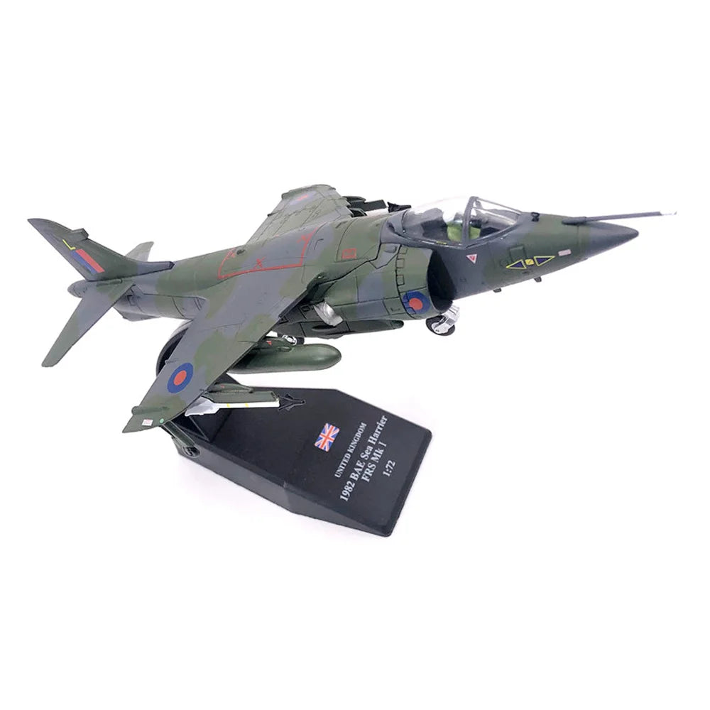 1:72 Scale British Marines Harrier FRS MK I  Jump Fighter Attack Jet Plane Aircraft Ornament Handcraft Model  Gift