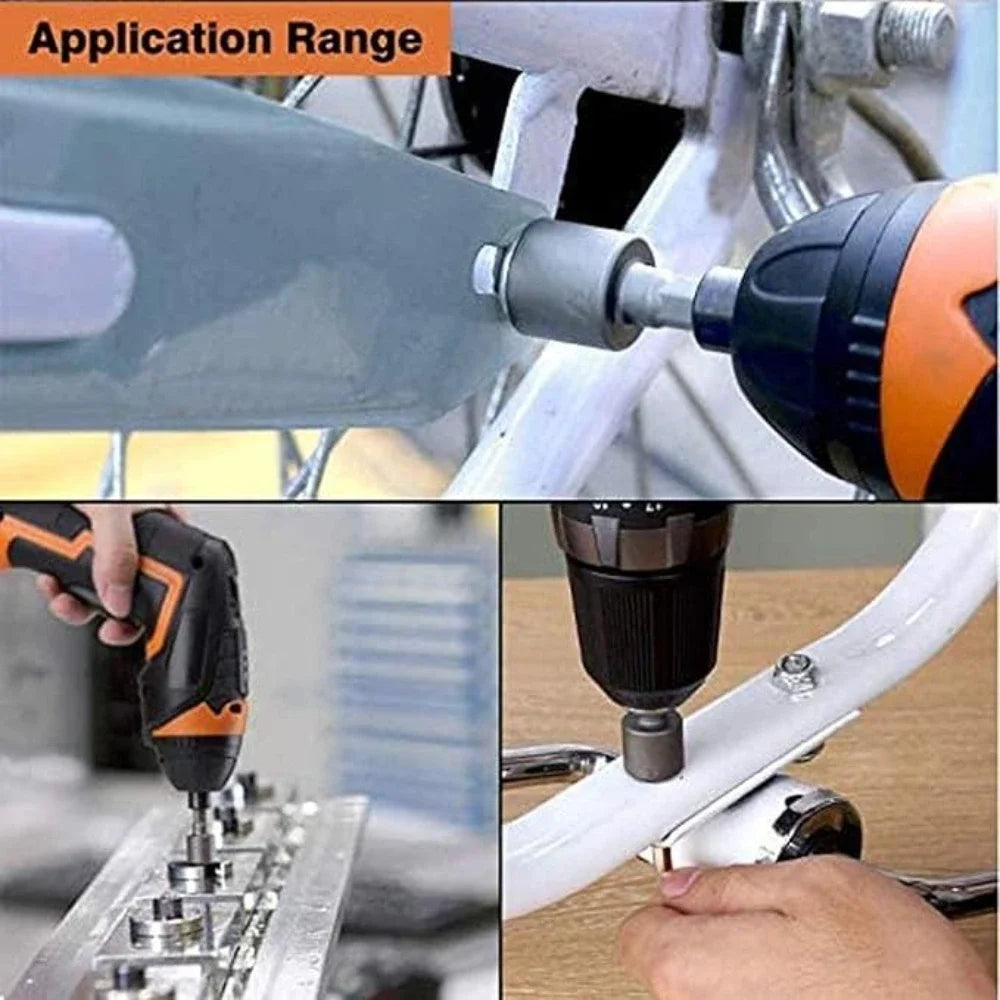 1-4Set 5-12mm Hexagon Nut Driver Drill Socket Screwdriver Wrench Set 9/14Pcs Screwdriver Socket Pneumatic for Woodworking Tools