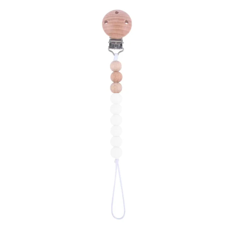 Baby Anti-drop Chain Pacifier Clips Silicone Beads Infant Nipple Appease Soother Chain Clips Dummy Holder Nipple Clip