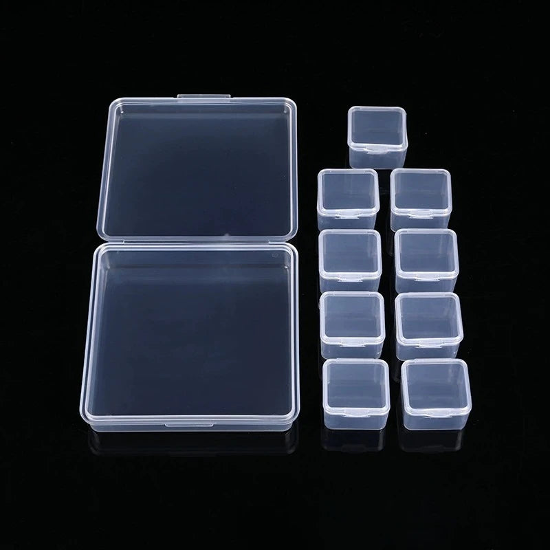 1pc Adjustable Dividers Clear Plastic Storage Organizer Box - Craft & Sewing Supplies Container with Removable Compartments