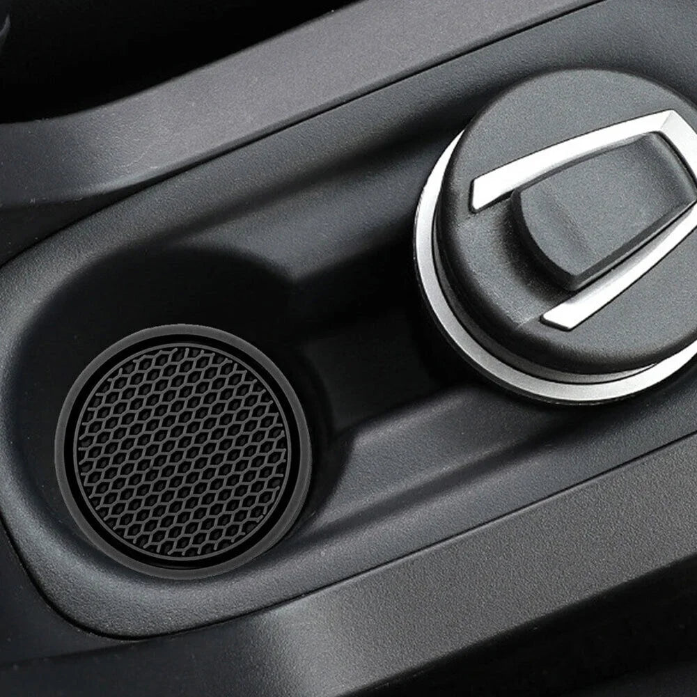 4Pcs/set 7cm*5cm Car Cup Holder Car Silicone Insert Coaster Mat Fit For Most Cars Styling Universal Accessories Black Anti-Slip