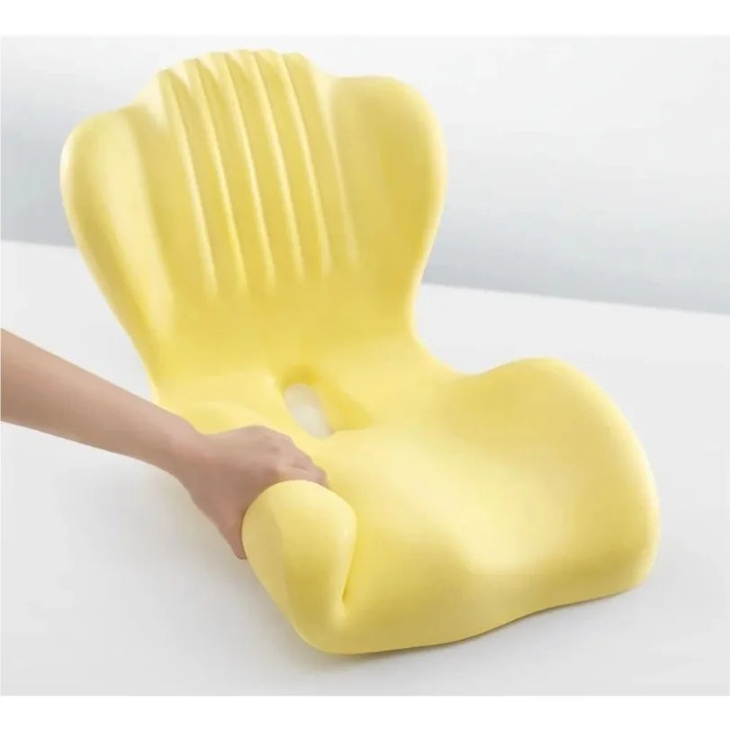 Lumbar Support Memory Foam Cushion - 2026 New Ergonomic Pressure Relief Pad for Sedentary Posture Correction
