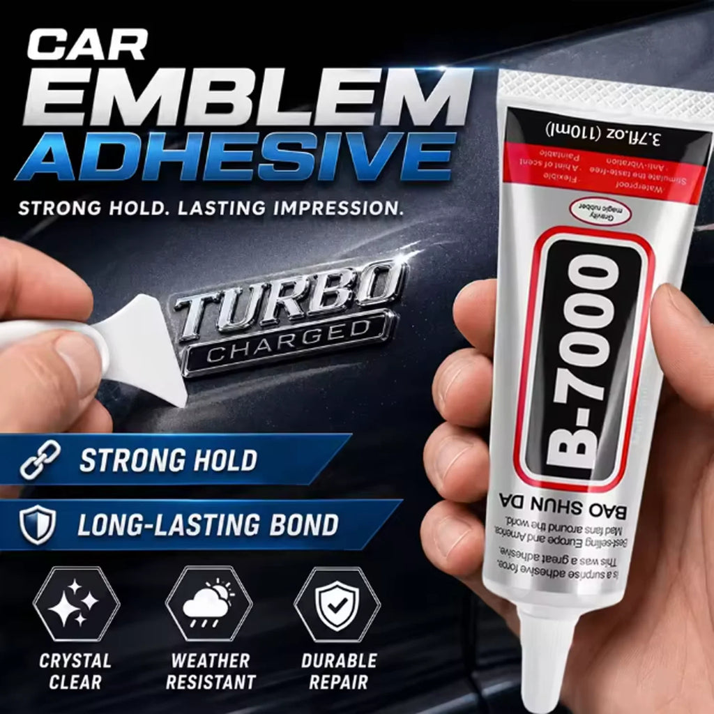 8PCS 15mL B-7000Car Emblem Repair Adhesive,strong transparent adhesive suitable for loose tail emblems, metal badges, plastic .