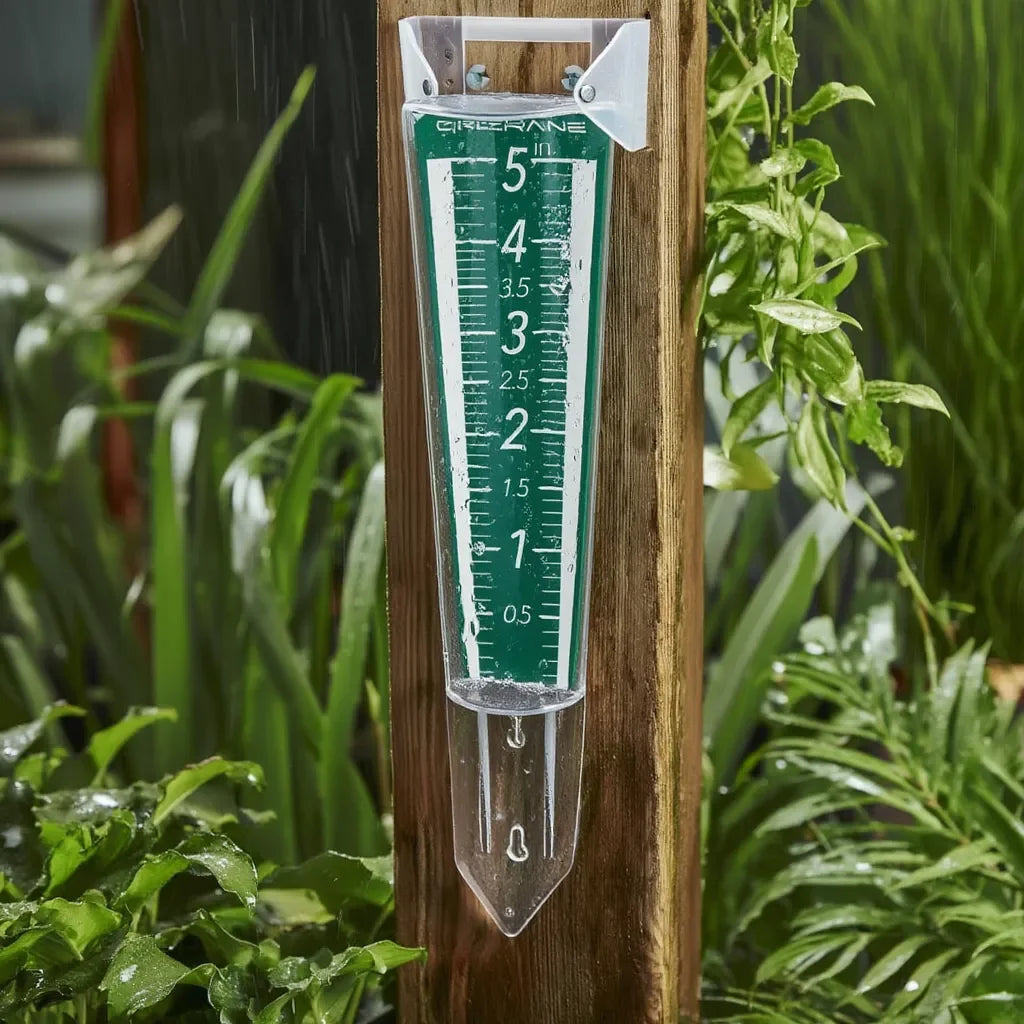 Heavy Duty Easy Read Rain Gauge Magnified Scale for Outdoor Use Durable Weather Instrument Perfect for Home Garden and Patio