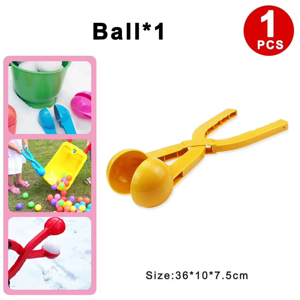 4pcs Cute Bear Duck Snowball Clip Snow Clay Ball Maker Creative Snowballs Mold Snow Shovel for Kids Outdoor Sports Snow Toys