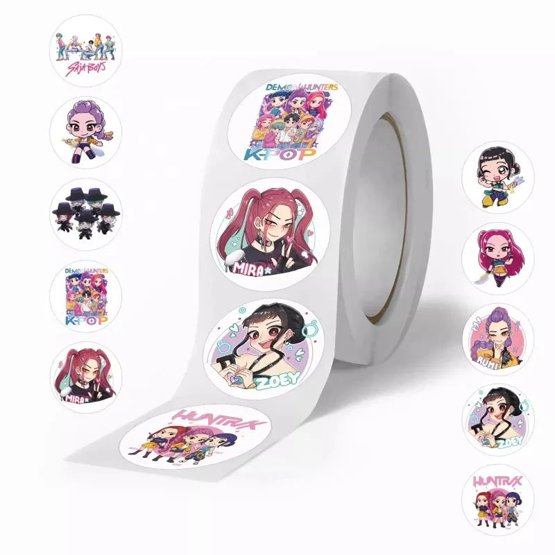 500Pcs/Roll Anime Lumi Mila Zoi Witch Hunter Stickers DIY Waterproof Decals for Scrapbook Phone Luggage Skateboard Laptop Decor