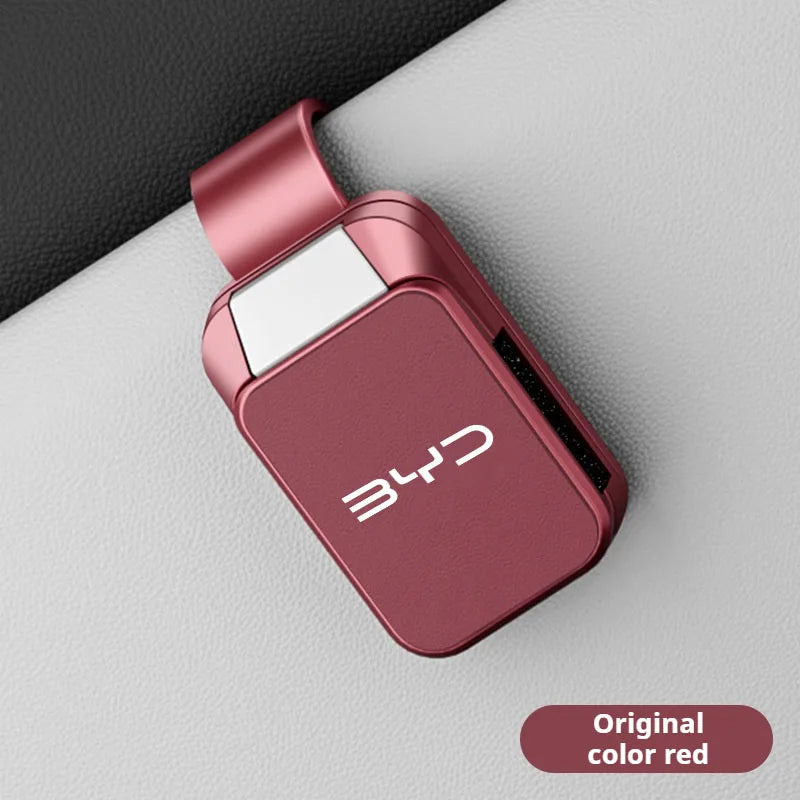 Car Visor Sunglasses Clip For Byd Seagull Dolphin Sealion 7 6 Atto 3 Song Qin Pro Tang F0 F3 F6 Eyeglass Holder Glasses Storage