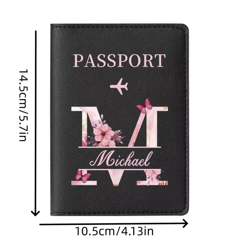 Personalized Passport Holder with custom Cute Cartoon Shiba Print, Multifunctional Ticket & Travel Document Organizer