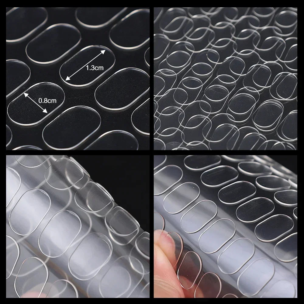 100/2000x Double Sided Tape Adhesive Dots Poster Clear Glue Oval Tape No Traces Doll Foot Fixed Sticker Waterproof For DIY Craft