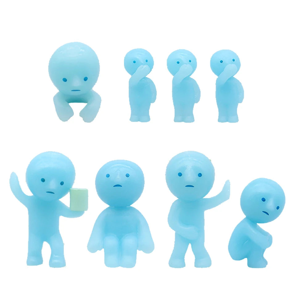 5 Multiple Series Noctilucent Green Doll Blind Mystery Box Action Figures Decoration Desktop Model Toy For Gift Surprise
