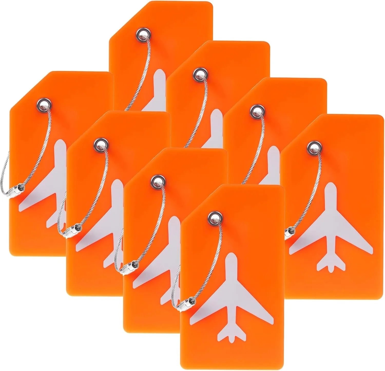 8PCS Women Men Travel Accessories Silicon Luggage Tags Suitcase ID Name Address Holder Baggage Tag Unisex Airplane Labels