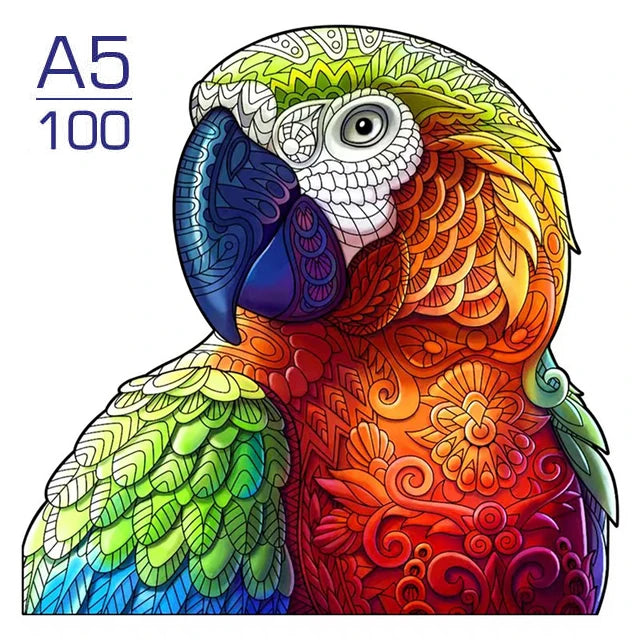 Owl Wooden Animal Puzzle DIY Crafts Brain Trainer Puzzles Game for Kids Adult Educational Wood Toy Gift Medium Difficulty Jigsaw