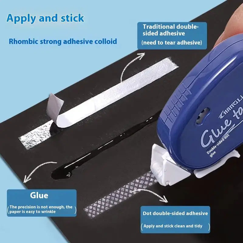 1pc High Viscosity Transparent Double-Sided Correction Tape Long-Lasting Seamless Grid with Strong Glue for Hand Account Correct