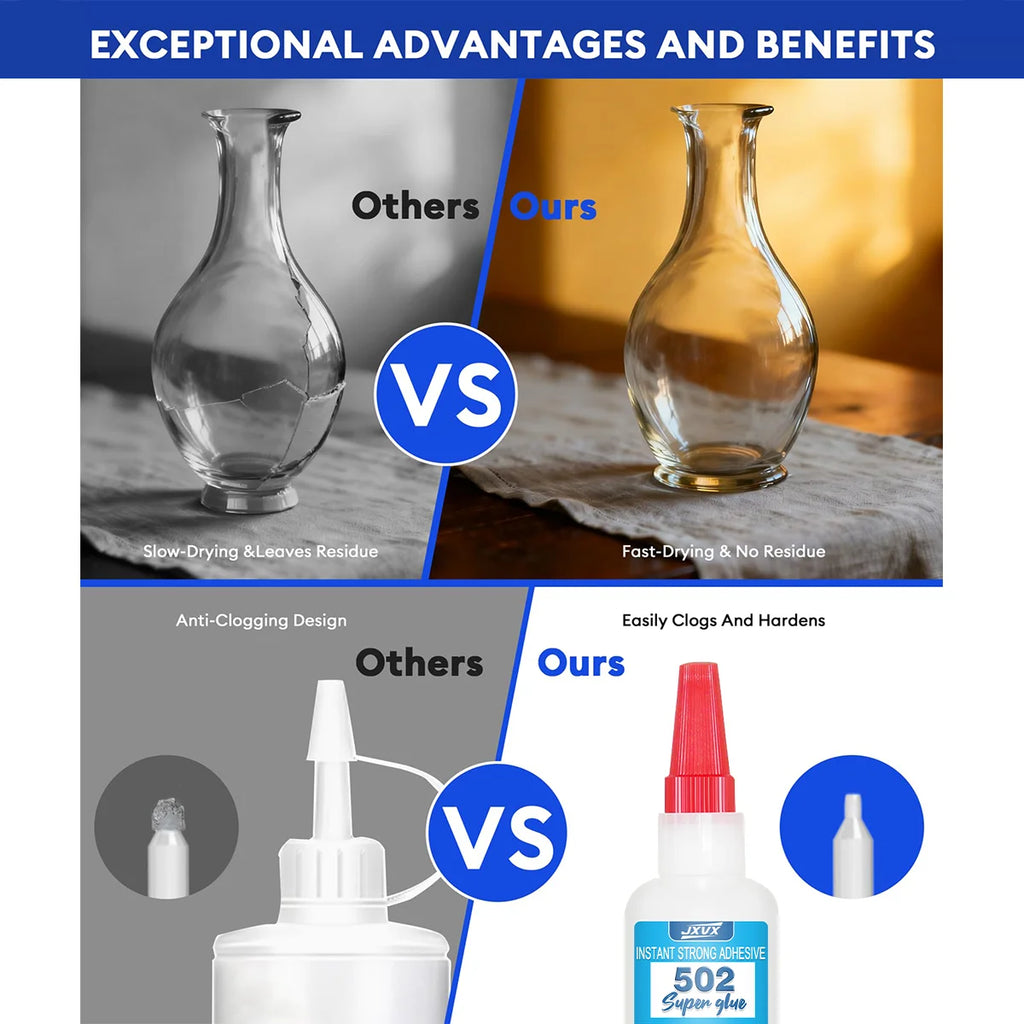 The Super glue quick-drying Cyanoacrylate for ceramic drink metal rubber plastic instant strong bond 20g 35g 50g fast repair Agent waterproof stationery store supplies