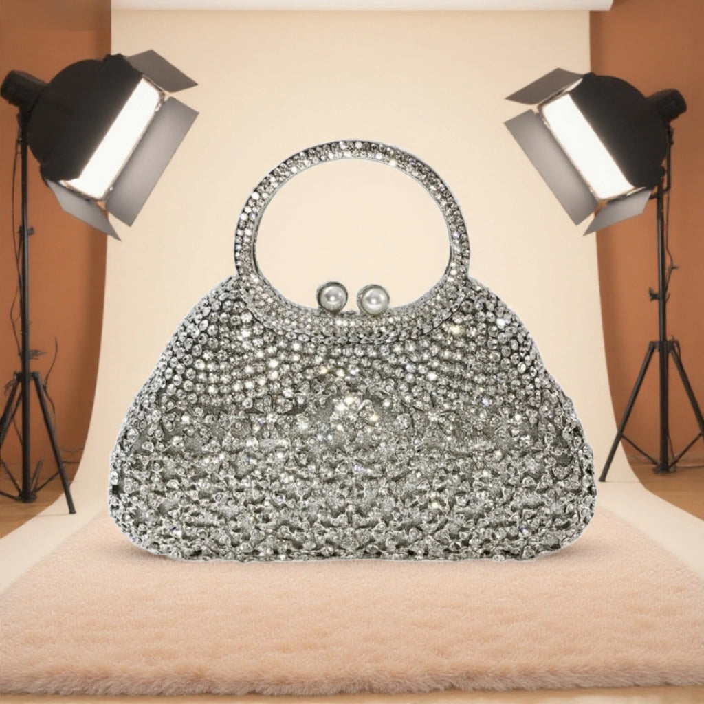 2026 Sparkly Diamond Dinner Bag Hollow Rhinestone Banquet Clutch Bag Women Evening Party Wedding Bridal Purse Rhinestone Handbag