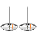 Vertical Skewer for Grill Stainless Steel Pastor Skewer with 2 Removable Vertical Spit Stand Dishwasher Barbecue Grilling Tools