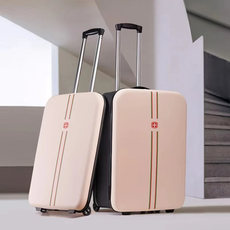 New Arrival Folding Trolley Bag 20 "24" Luggage Case for Business Travel Lightweight Foldable School Suitcase Fashion Trunk Gift
