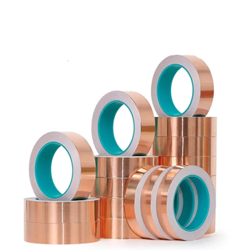 1Pcs Copper Foil Tape Conductive Strip With Double-Sided Conductive Adhesive EMI Shielding For Circuits DIY Crafts Soldering