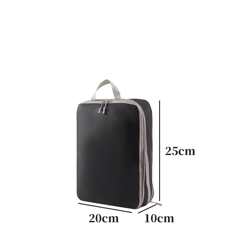4-Piece Set Travel Clothing Storage Bags Compression Bags Expandable Travel Organizer for Clothing Toiletries Suitcase Organize
