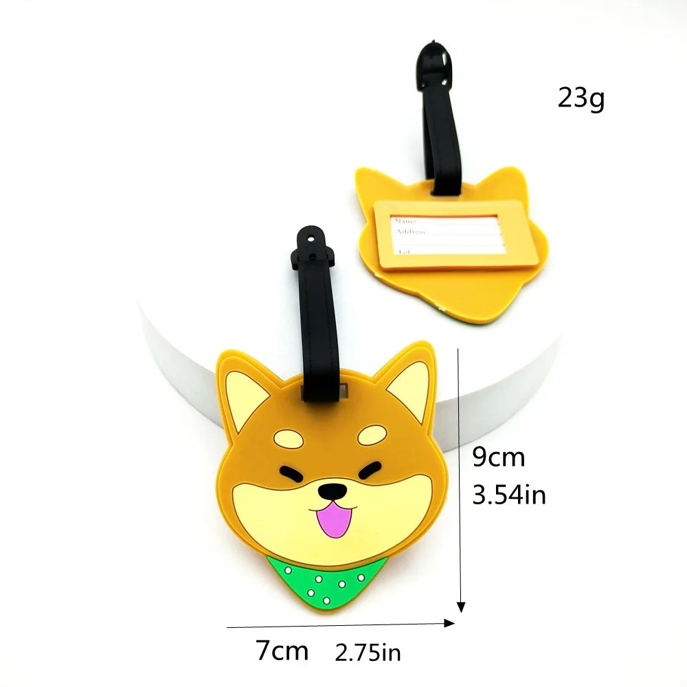 Cute Cartoon Shark Shape Luggage Tag,School Bag Baggage Bag Tag,Airport Station Anti-lost Tag,Travel Accessories