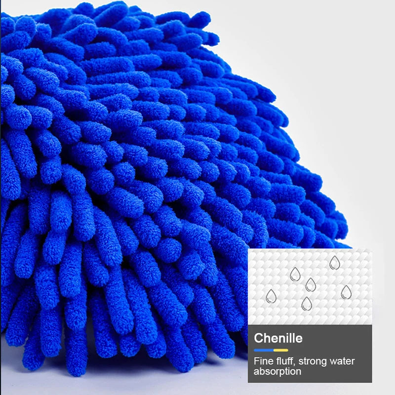 SEAMETAL Scalable Car Washing Mop Long Handle Cleaning Brush Ultra-Soft Chenille Auto Dust Removal for Car Detailing Wash Tool