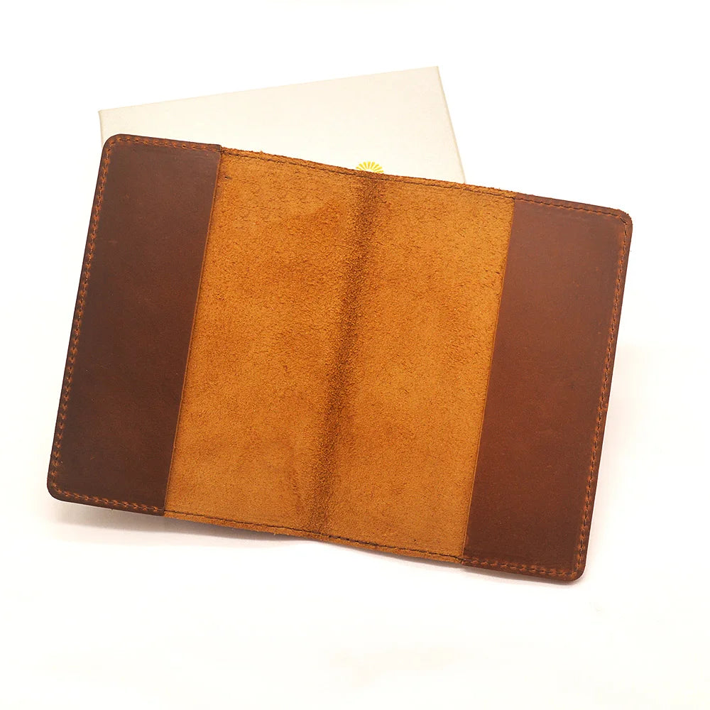 Unisex Genuine Leather Passport Cover Portugal Retro Cow Portuguese Passport Holder Protector Case Travel Wallet