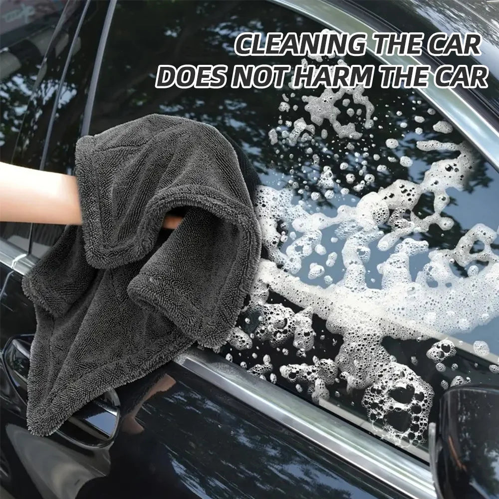 SEAMETAL Car Wash Towel 1200GSM Microfiber Double-Sided Ultra Absorbent Car Wash Cloth Cleaning Drying Towel Washing Accessories