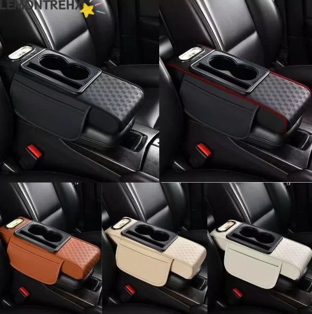 Car Tissue Box Central Elbow Heightening Pad Universal Car Armrest Box Mat Storage Bag Multi-function Car Interior Storage Box