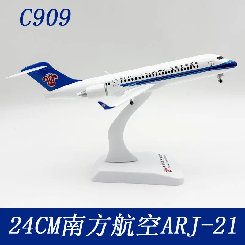 24cm Plane Model C909 Series China Commercial Model Airplanes Alloy Metal Aircraft Adults Fun & Landing Gears Arj21 Comac Plane