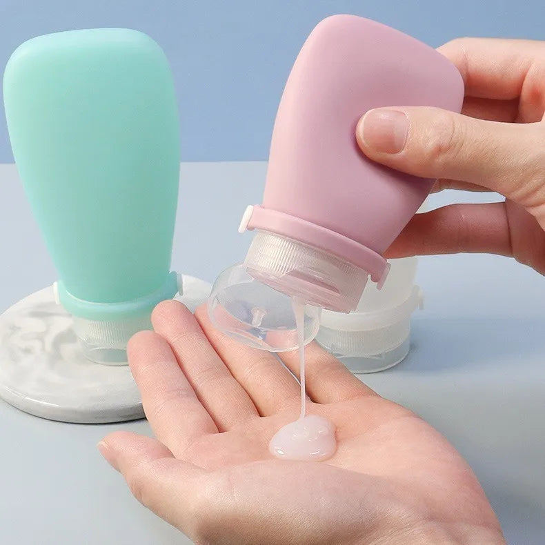 30/60ml Refillable Bottle with Suction Cups Soft Lotion Container Squeeze Tube Empty Bottle Portable Travel Shampoo Bottle