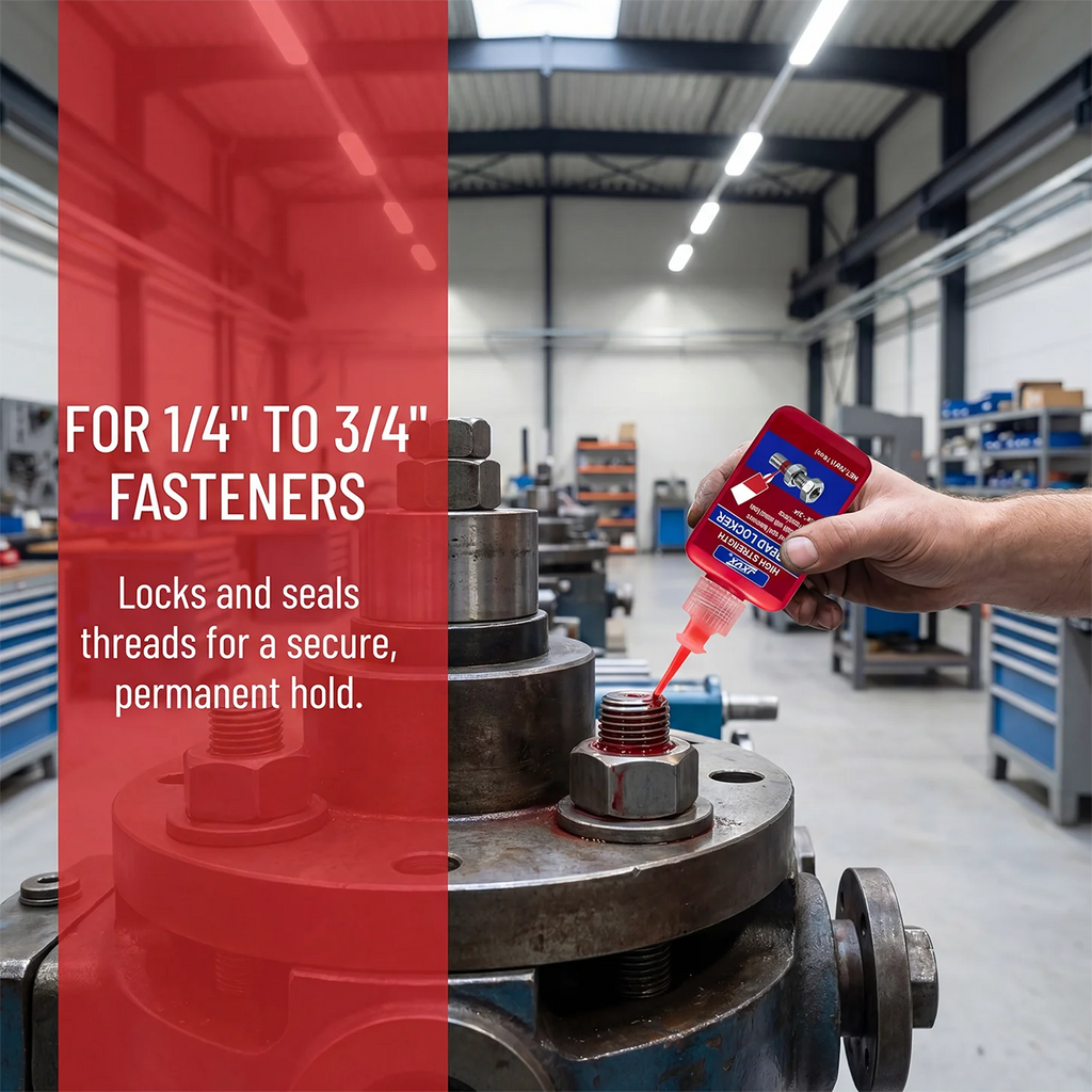 Threadlocker - Medium/High Strength (Blue/Red) Removable/Permanent Anti-Loosening Anaerobic Adhesive - Suitable for Metal Screws